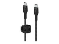 Belkin BoostCharge - USB-kabel - 24 pin USB-C (hane) till 24 pin USB-C (hane) - 1 m - svart CAB011BT1MBK