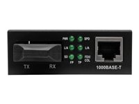 Eaton Tripp Lite Series Gigabit Multimode Fiber to Ethernet Media Converter, 10/100/1000 SC, International Power Supply, 850 nm, 550 m (1,804 ft.) - Fibermediekonverterare - 1GbE - 10Base-T, 100Base-TX, 1000Base-T - RJ-45 / SC-läge (multi-mode) - upp till 550 m - 850 nm N785-INT-SC-MM