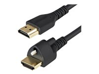 StarTech.com 1m (3ft) HDMI Cable with Locking Screw, 4K 60Hz HDR 10, High Speed HDMI 2.0 Monitor Cable with Locking Screw Connector for Secure Connection, HDMI Cable with Ethernet, M/M - Adjustable M3.0 Screw (HDMM1MLS) - Premium hög hastighet - HDMI-kabe HDMM1MLS