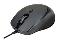 PORT Connect Professional SILENT - Mus - höger- och vänsterhänta - optisk - 3 knappar - kabelansluten - USB, USB-C - svart 900711