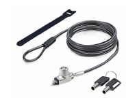 StarTech.com Slim Lock Noble Wedge Slot Compatible, 6.6ft Locking Cable - Lås för säkerhetskabel - antistöld - 2 m - TAA-kompatibel SNBLK-LAPTOP-LOCK