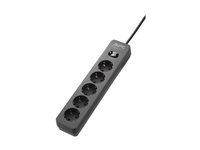 APC Essential Surgearrest PME5B - Överspänningsskydd - AC 220/230/240 V - 2300 Watt - utgångskontakter: 5 - 1.52 m sladd - Tyskland - svart PME5B-GR