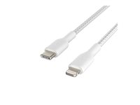 Belkin BoostCharge - Lightning-kabel - USB-C hane till Lightning hane - 2 m - vit - USB-strömförsörjning (18W) CAA004BT2MWH