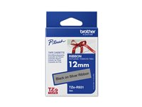 Brother TZe-R931 - Satin - svart på silver - Rulle (1,2 cm x 4 m) 1 kassett(er) bandtejp - för Brother PT-D210, D600, H110, H200; P-Touch PT-1005, H107, P900; P-Touch Cube Plus PT-P710 TZER931