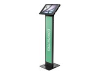 Compulocks iPad Air M2 & M3 13", Apex Enclosure Brandable Floor Stand - Black - Ställ - för surfplatta - märkningsbar - låsbar - metall, polypropylen - svart - skärmstorlek: 13" - monteringsgränssnitt: 100 x 100 mm - golvstående - för Apple 13-inch iPad Air (M2, M3) 140B13APXB