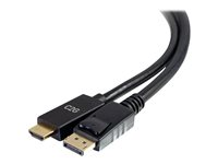 C2G 10ft DisplayPort Male to HDMI Male Passive Adapter Cable - 4K 30Hz - Videokort - DisplayPort hane till HDMI hane - 3 m - svart - passiv, stöd för 4K 84434
