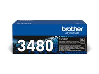 Brother TN3480 - Lång livslängd - svart - original - tonerkassett - för Brother HL-L5100, L5200, L6300, L6400, L6450, MFC-L5700, L6800, L6900, L6950, L6970 TN3480