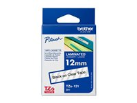 Brother TZe-131 - Standardlim - svart på klar - Rulle (1,2 cm x 8 m) 1 kassett(er) bandlaminat - för Brother PT-D210, D600, H110; P-Touch PT-1005, D450, H110, P900; P-Touch Cube Plus PT-P710 TZE131
