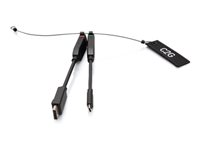 C2G Universal 4K HDMI Dongle Adapter Ring with Color Coded DisplayPort and USB-C - Videoadaptersats - svart - stöd för 4K C2G30043