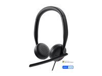 Dell Wired Headset WH3024 - Headset - på örat - kabelansluten - USB-C - Certifierad för Microsoft-teams, Zoomcertifierad WH3024-DWW