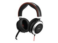 Jabra Evolve 80 UC stereo - Headset - fullstorlek - kabelansluten - aktiv brusradering - 3,5 mm kontakt 7899-829-209