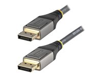StarTech.com 1ft/30cm DisplayPort 1.4 Cable, 8K 60Hz HDR10 - DisplayPort-kabel - DisplayPort (hane) spärrad till DisplayPort (hane) spärrad - DisplayPort 1.4 - 30 cm - 8K60 Hz (7680 x 4320) stöd, 4K120 Hz (3840 x 2160) stöd, HDR10-stöd, halogenfri, formpressad, passiv - svart, grå DP14VMM1F