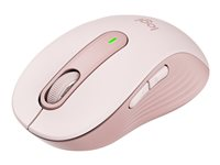 Logitech Signature M650 - Mus - optisk - 5 knappar - trådlös - 2.4 GHz, Bluetooth - Logitech Logi Bolt USB-mottagare - rosa 910-006254