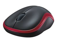 Logitech M185 - Mus - optisk - trådlös - 2.4 GHz - trådlös USB-mottagare - röd 910-002237
