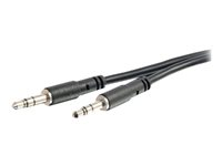 C2G Slim 6ft Slim Aux 3.5mm Audio Cable - M/M - Ljudkabel - mini-phone stereo 3.5 mm hane till mini-phone stereo 3.5 mm hane - 1.83 m - skärmad - svart 22601