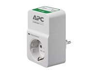 APC Essential Surgearrest PM1WU2 - Överspänningsskydd - AC 230 V - utgångskontakter: 1 - Italien - vit PM1WU2-IT