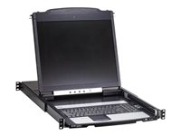 Eaton NetDirector - KVM-konsol med omkopplare för tangentbord/video/mus - 16 portar - 19" - kan monteras i rack - 1920 x 1080 Full HD (1080p) @ 60 Hz - svart - 1U B064C-16-1X1-IP