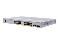 Cisco Business 250 Series CBS250-24P-4X - Switch - L3 - smart - 24 x 10/100/1000 (PoE+) + 4 x 10 Gigabit SFP+ - rackmonterbar - PoE+ (195 W) CBS250-24P-4X-EU