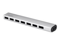 Belkin Ultra-Slim Aluminium Series 7-Port USB 2.0 Hub - Hubb - 7 x USB 2.0 - skrivbordsmodell F4U039CW