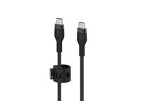 Belkin BoostCharge - USB-kabel - 24 pin USB-C (hane) till 24 pin USB-C (hane) - 3 m - svart CAB011BT3MBK