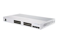 Cisco Business 350 Series CBS350-24T-4X - Switch - L3 - Administrerad - 24 x 10/100/1000 + 4 x 10 Gigabit SFP+ - rackmonterbar CBS350-24T-4X-EU