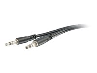 C2G Slim 10ft Slim Aux 3.5mm Audio Cable - M/M - Ljudkabel - mini-phone stereo 3.5 mm hane till mini-phone stereo 3.5 mm hane - 3.05 m - skärmad - svart 22602