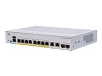 Cisco Business 250 Series CBS250-8P-E-2G - Switch - L3 - smart - 8 x 10/100/1000 (PoE+) + 2 x kombination Gigabit Ethernet/Gigabit SFP - rackmonterbar - PoE+ (67 W) CBS250-8P-E-2G-EU
