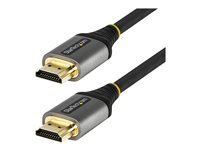 StarTech.com 20in (0.5m) Premium Certified HDMI 2.0 Cable with Ethernet, High-Speed Ultra HD 4K 60Hz HDMI Cable HDR10, ARC, HDMI Cord For Ultra HD Monitors, TVs, Displays, w/ TPE Jacket - Durable HDMI Video Cable (HDMMV50CM) - Premium hög hastighet - HDMI-kabel med Ethernet - HDMI hane till HDMI hane - 50 cm - skärmad - grå, svart - passiv, 4K60Hz (3840 x 2160) stöd HDMMV50CM
