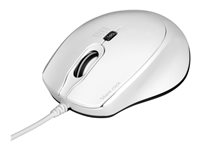 PORT Connect SILENT - Mus - optisk - 3 knappar - kabelansluten - USB, USB-C - vit 900712